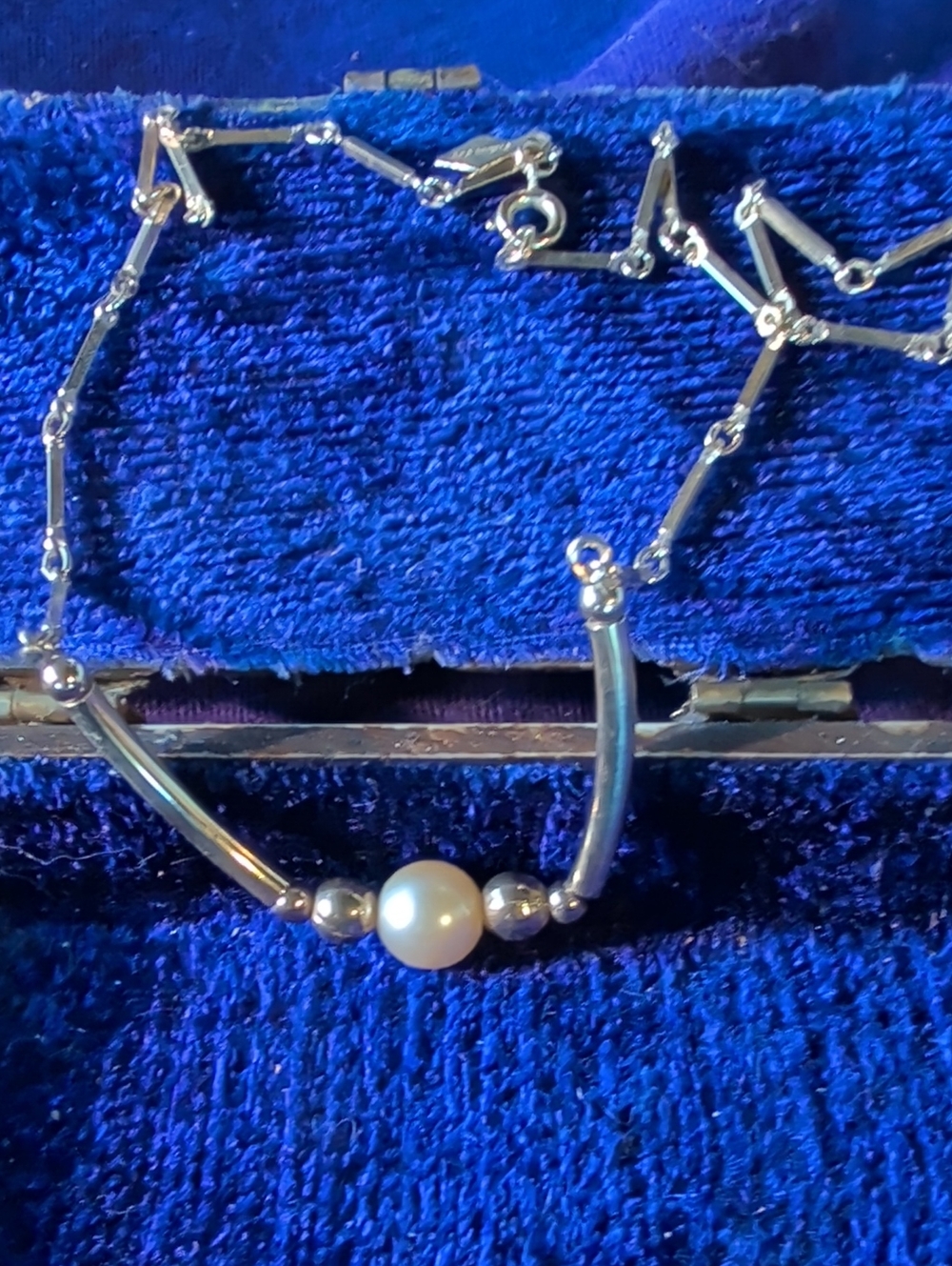 Silver Sarah Coventry Pearl Accent Necklace - Elegant Women’s Jewelry